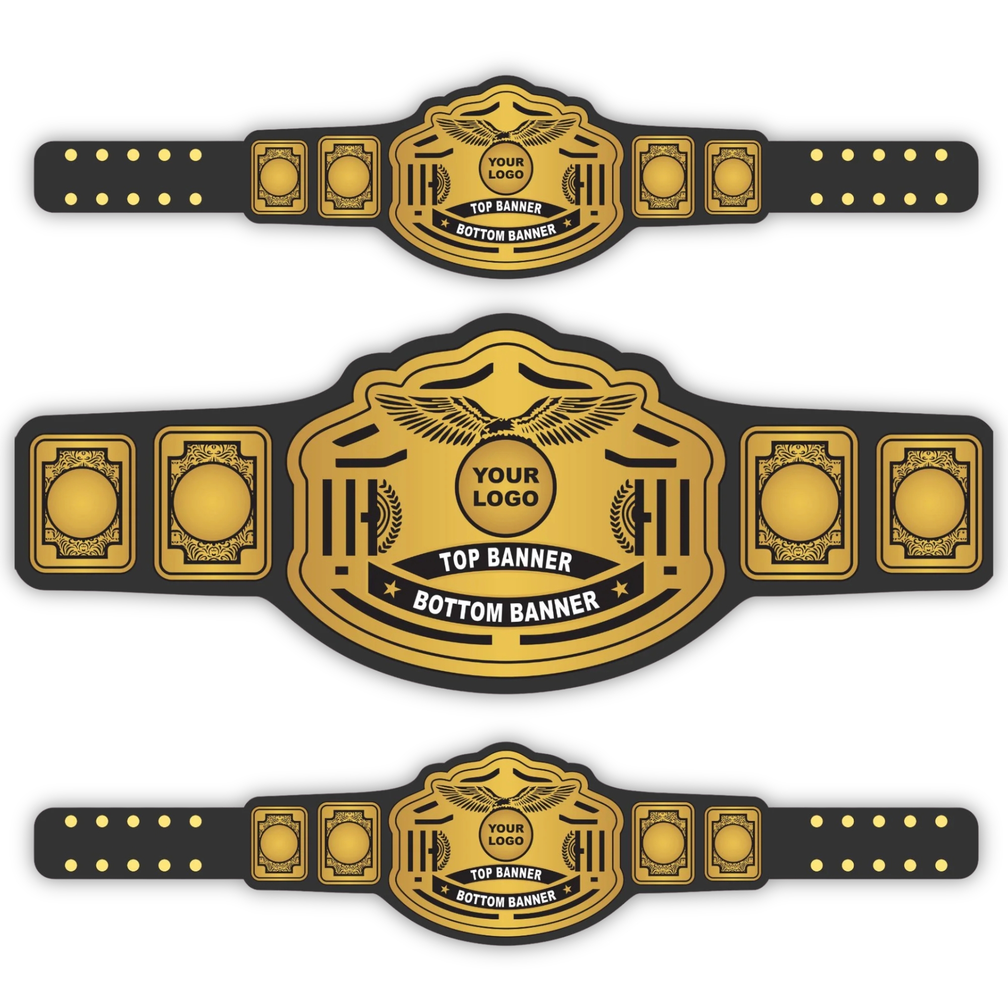 Custom Championship Belt (1) Championship Belt of Solid Metal - Image 1