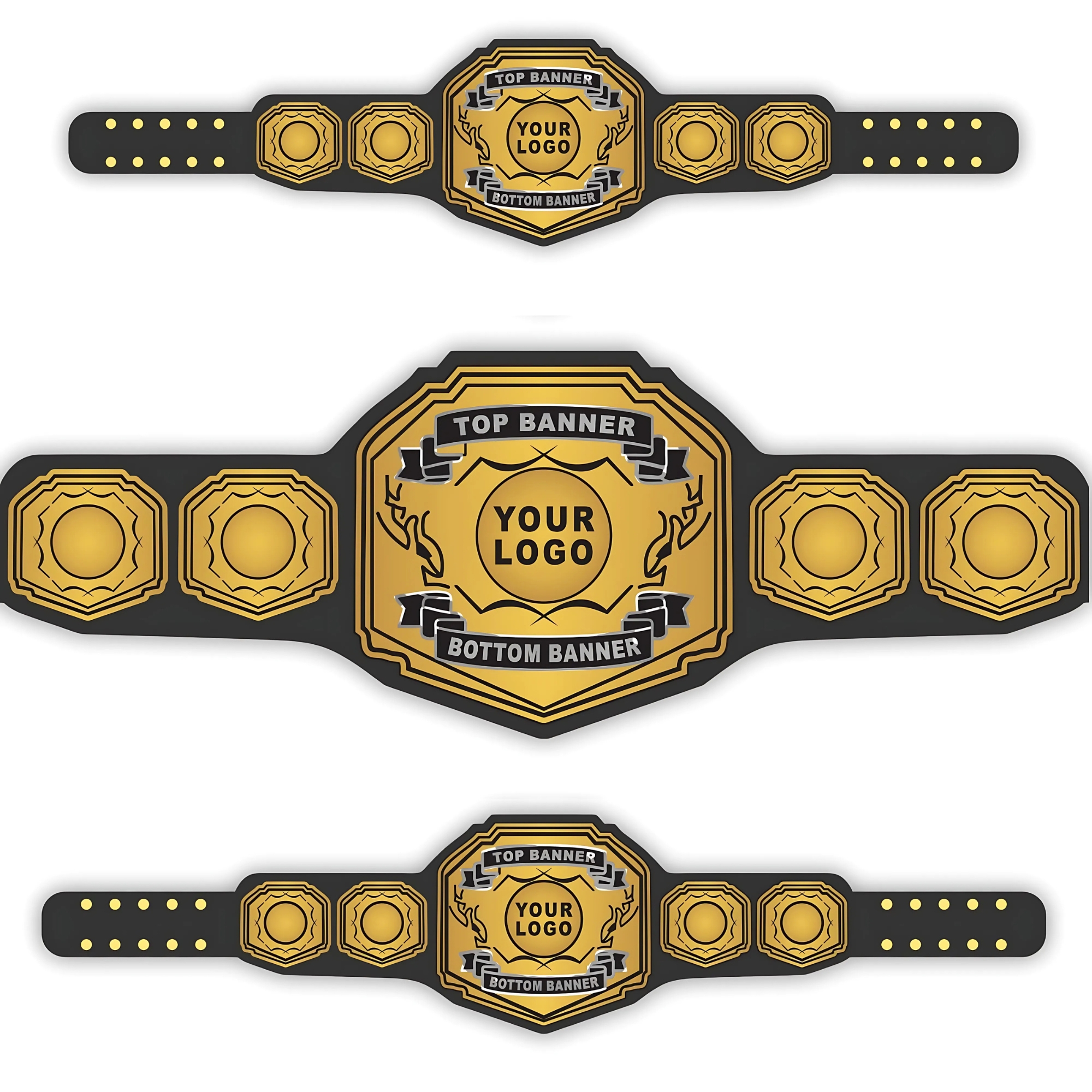 Custom Championship Belt (4) Custom Gold Title for Sports Awards - Image 1
