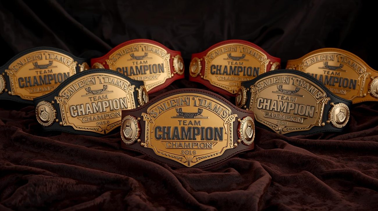 sales team championship belts