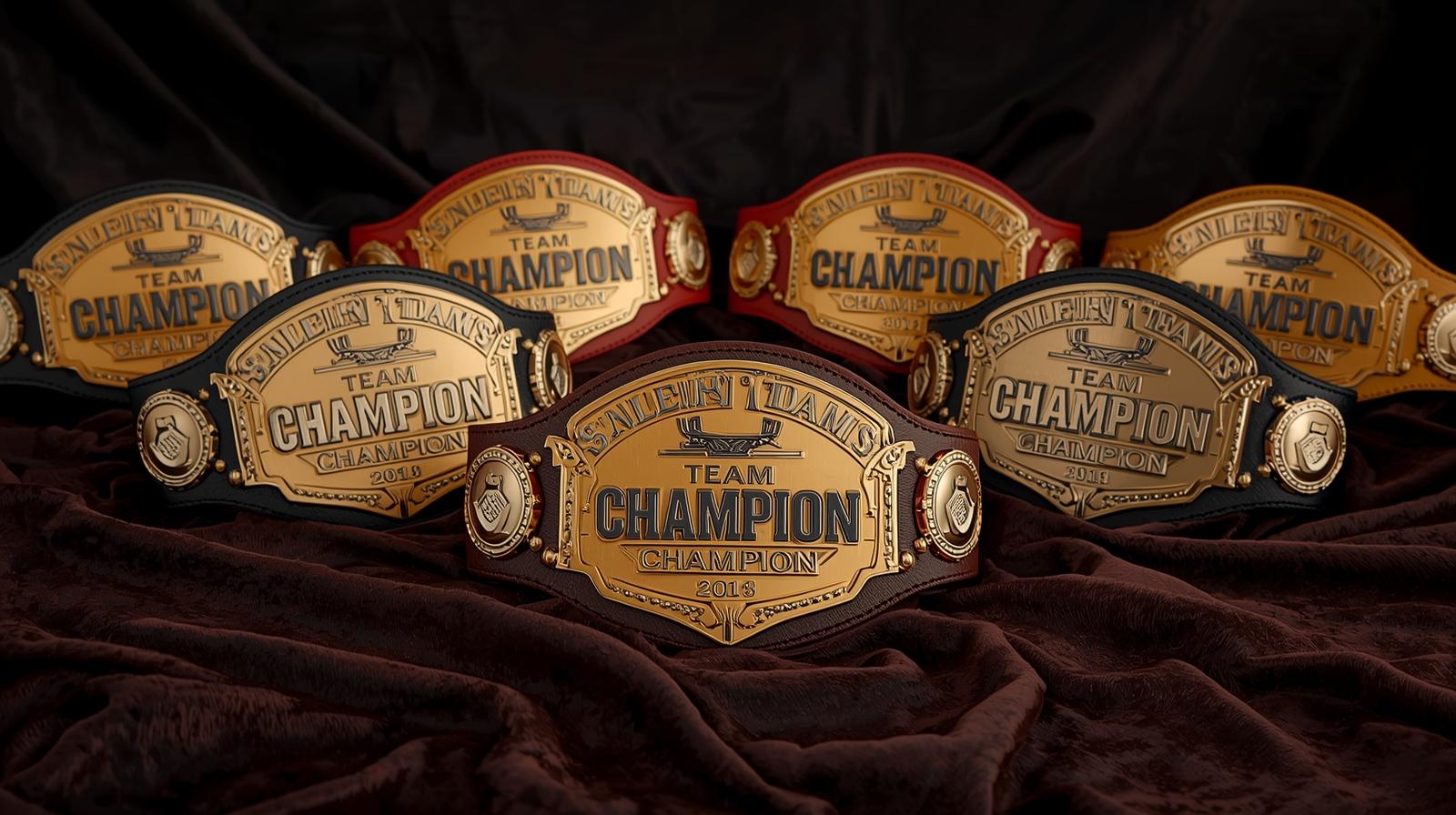 sales team championship belts